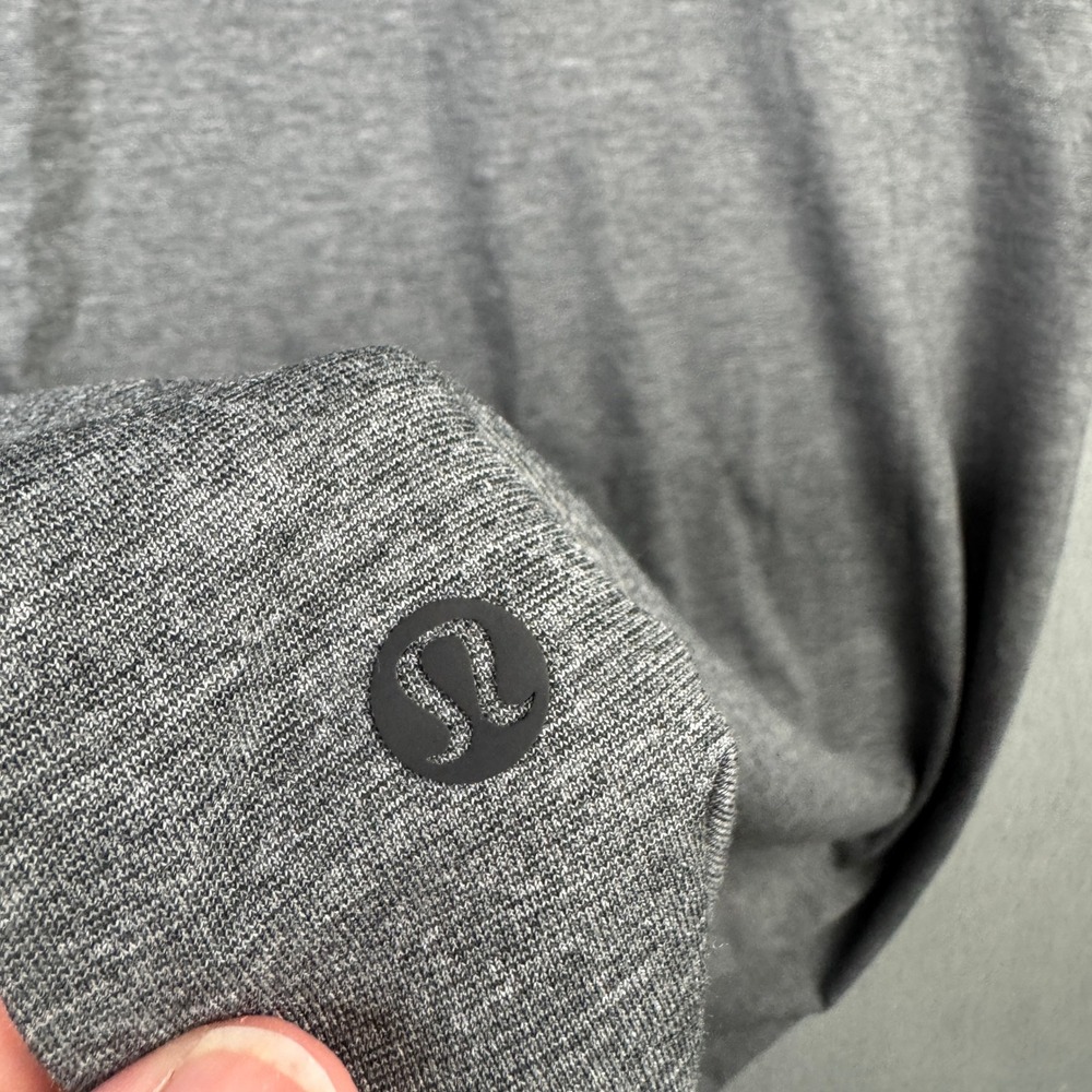 Lululemon Evolution Polo Shirt Mens Grey Heathered Short Sleeve Athletic Golf XL - Picture 5 of 7